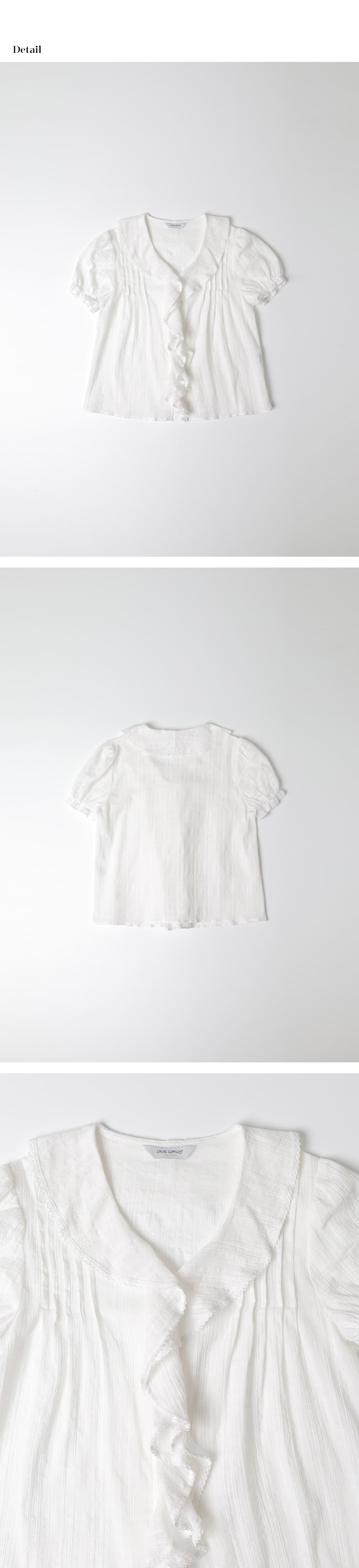 ruffle lace blouse (white) orc 6048 — vue 8