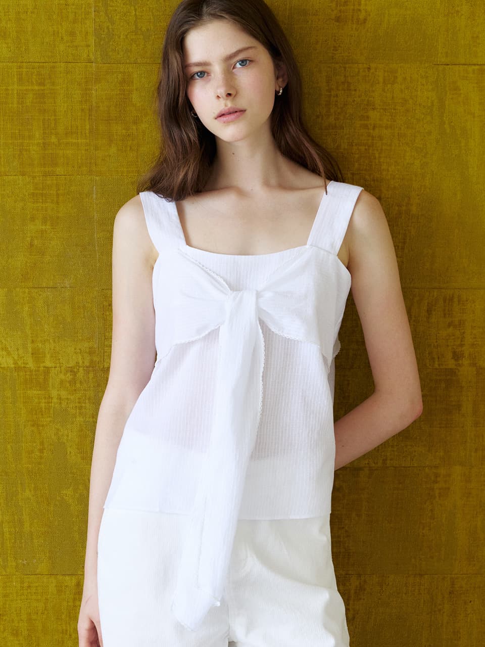 shining ribbon blouse (white) orc 6050 — vue 2
