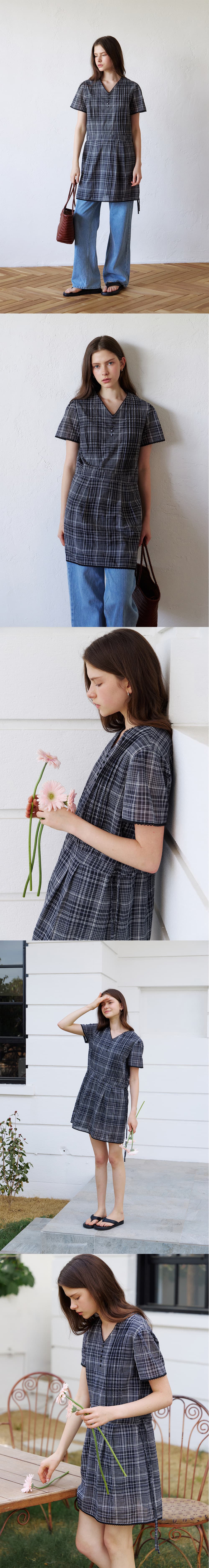 check pintuck dress (black) orc 6054 — vue 6