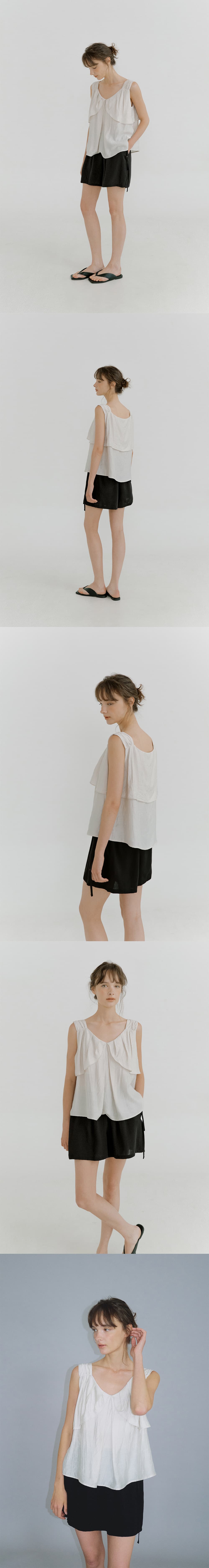 strap banding linen half pants (black) orc 6060 — vue 6