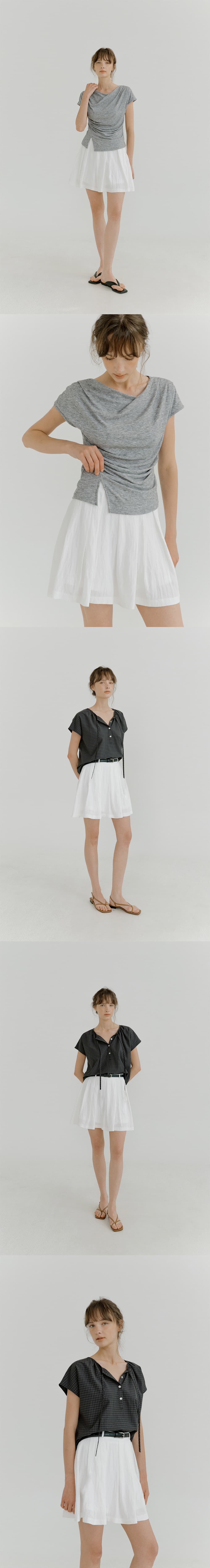 Irregular tuck skirt pants (ivory) orc 6061 — vue 7