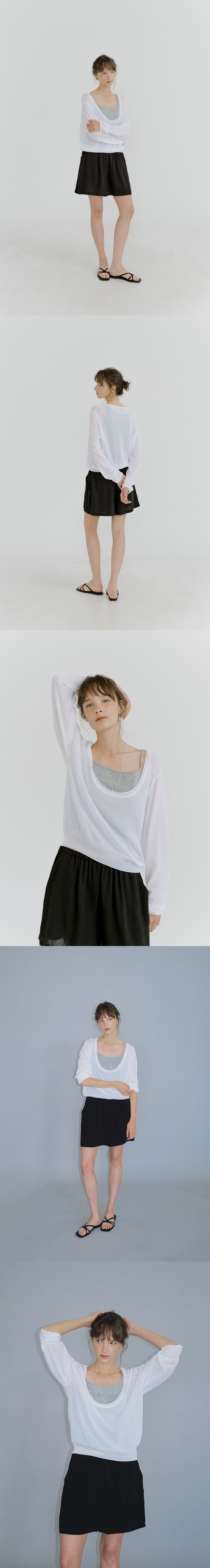 deep u-neck knit (ivory) orc 6067 — vue 6