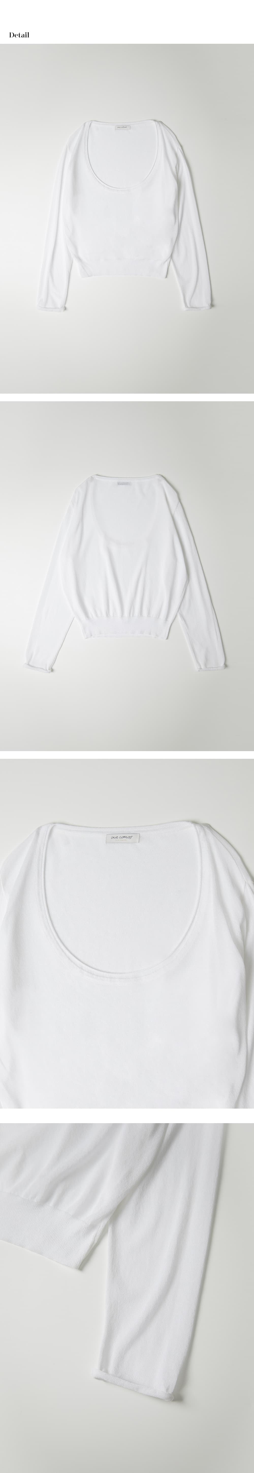 deep u-neck knit (ivory) orc 6067 — vue 10