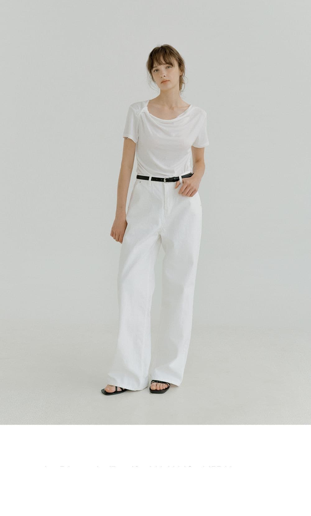 twist strap T-shirt (ivory) orc 6068 — vue 5