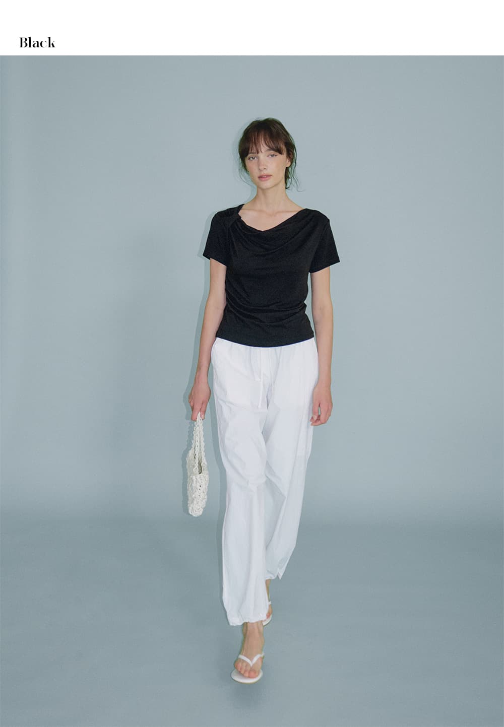 twist strap T-shirt (ivory) orc 6068 — vue 8
