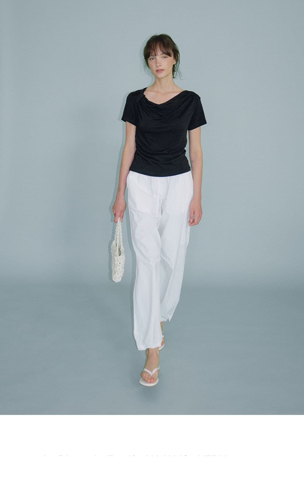 twist strap T-shirt (black) orc 6069 — vue 5