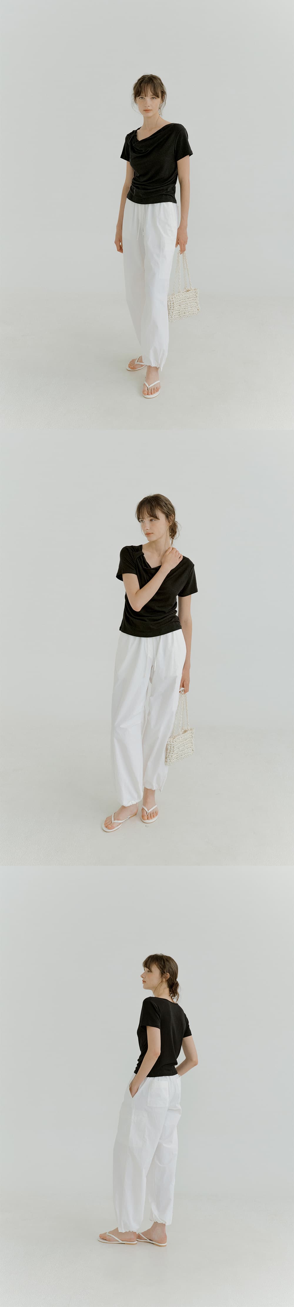 twist strap T-shirt (black) orc 6069 — vue 6