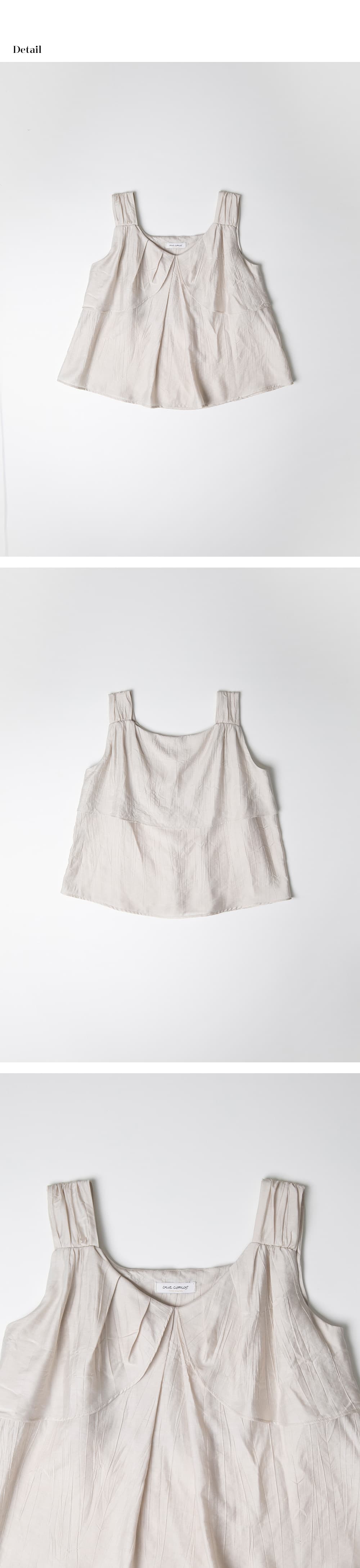 flap shirring flared blouse (ash beige) orc 6076 — vue 8