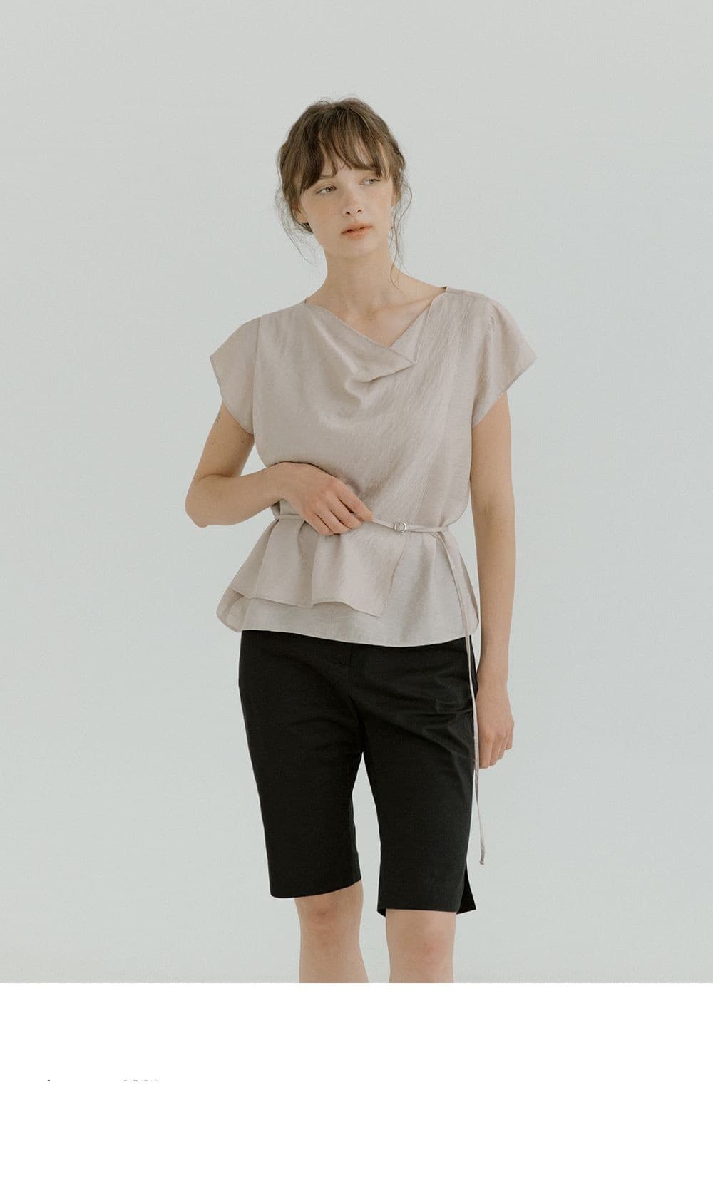double cowl neck blouse (mocha) orc 6081 — vue 5