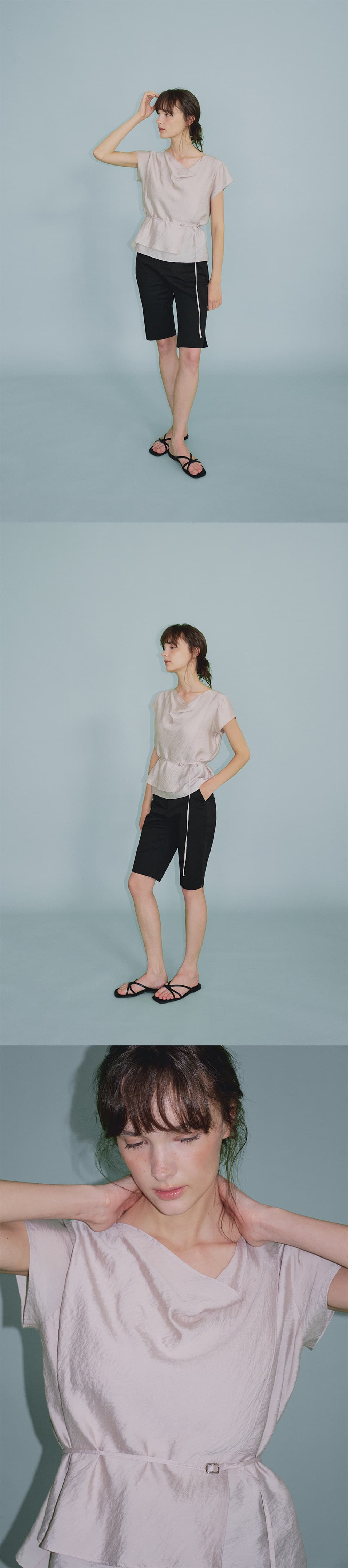 double cowl neck blouse (mocha) orc 6081 — vue 7