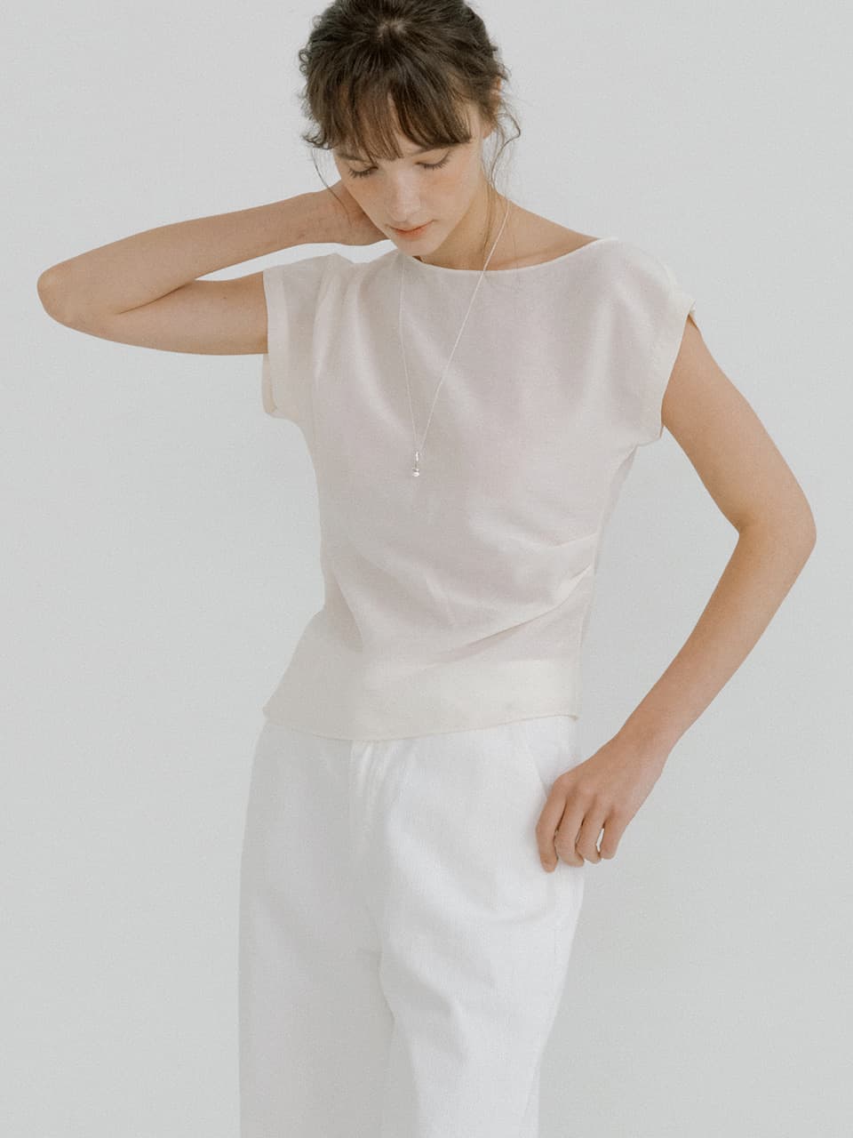 dolman pin tuck blouse (cream) orc 6082 — vue 3