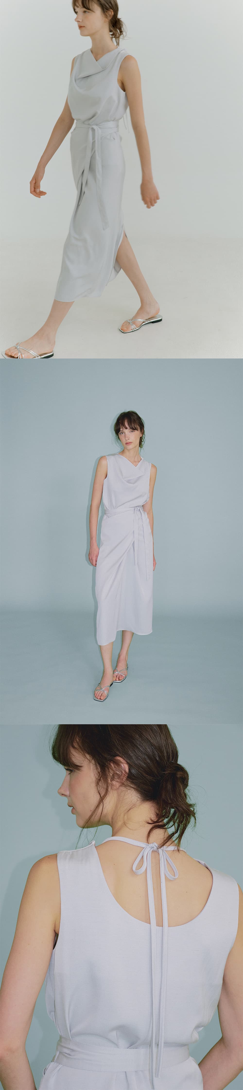 draped halter dress (pale blue) orc 6083 — vue 7