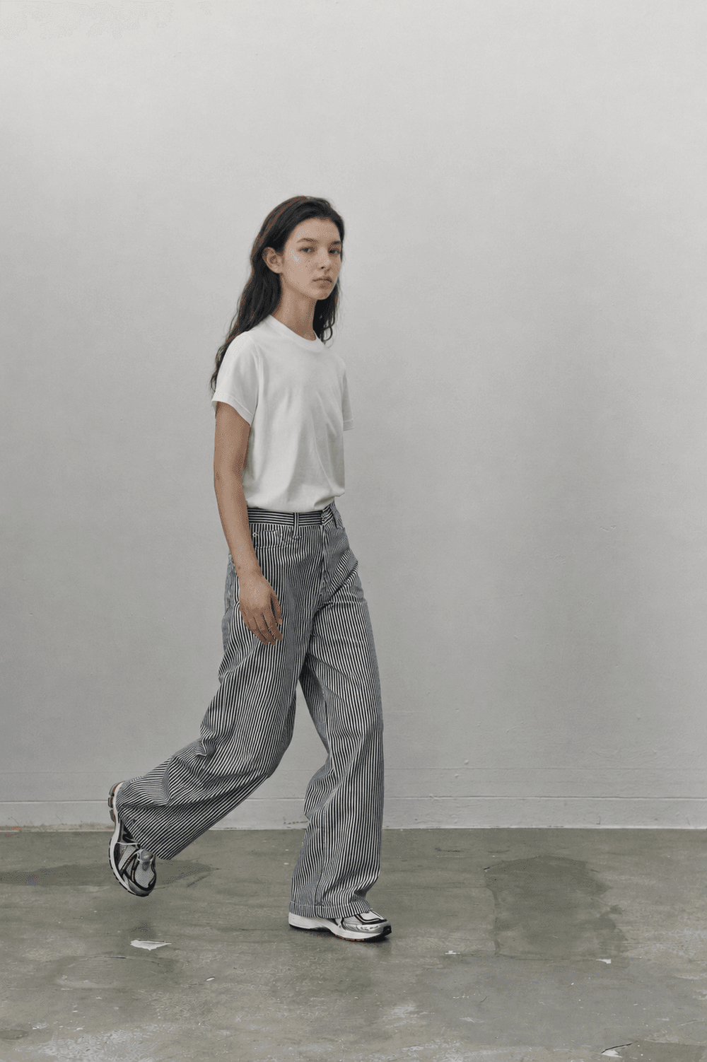 Stripe wideleg jeans - Blue — vue 5