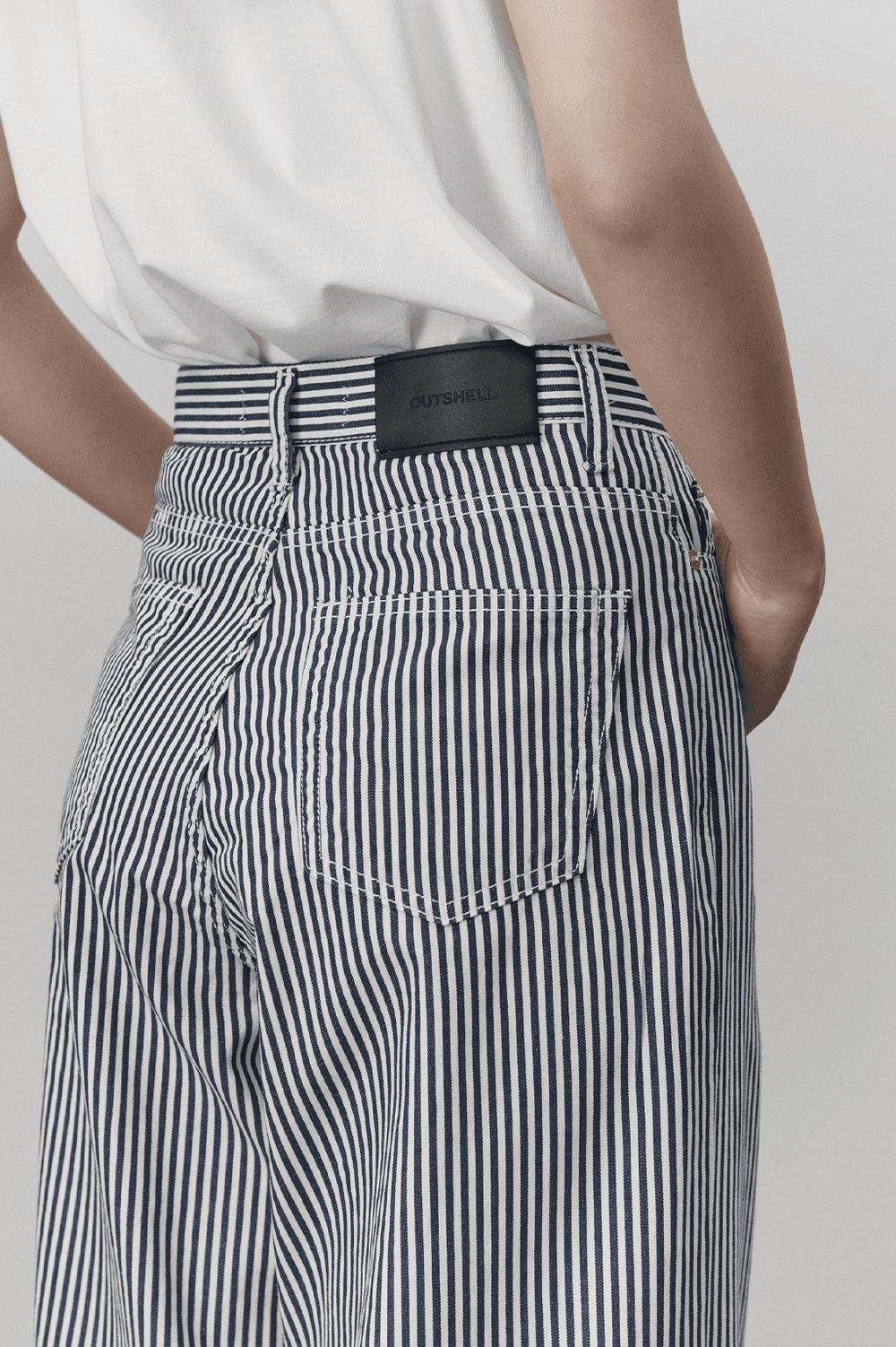 Stripe wideleg jeans - Blue — vue 10