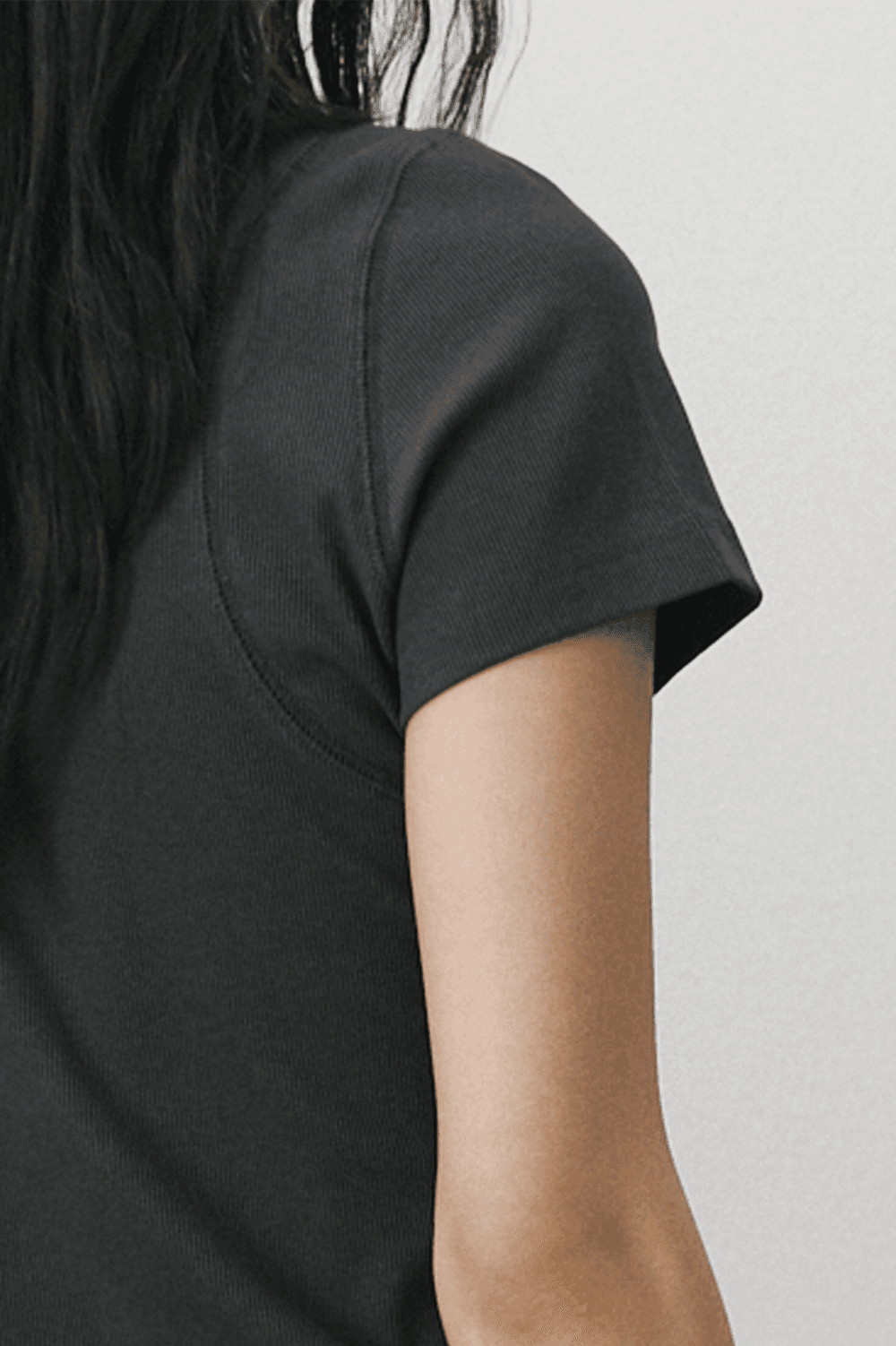 Cover stitch T shirt - Dark gray — vue 4