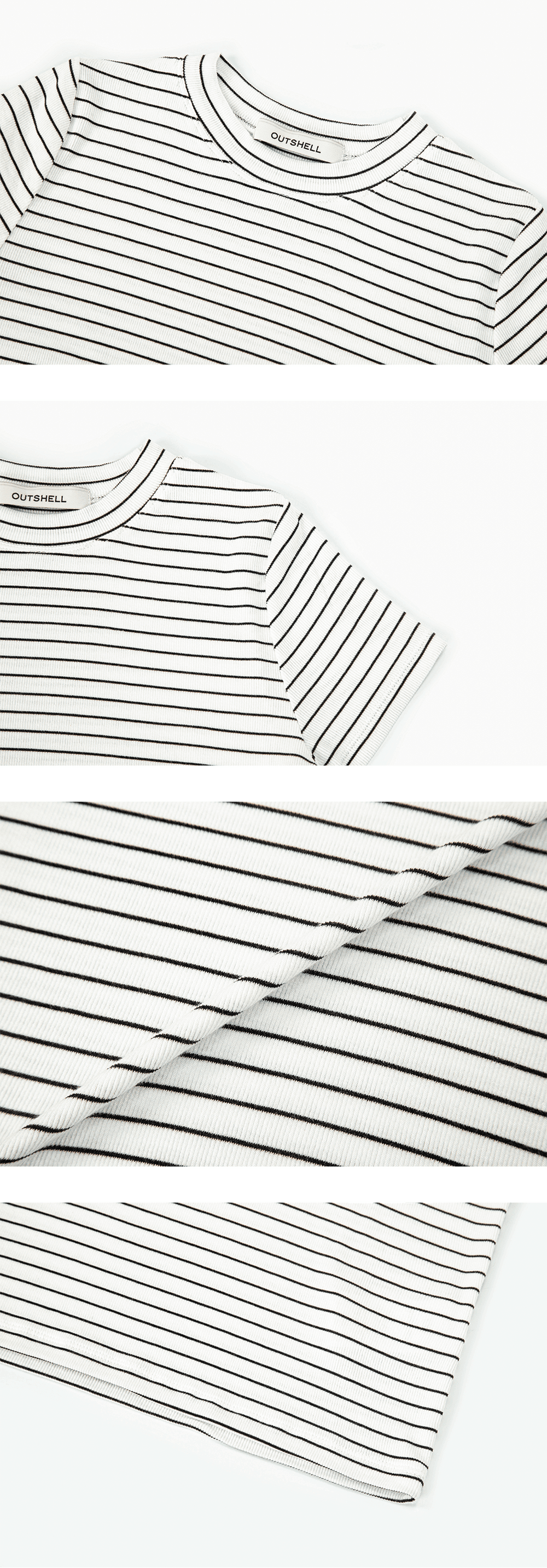 Pin stripe T shirt - White — vue 10