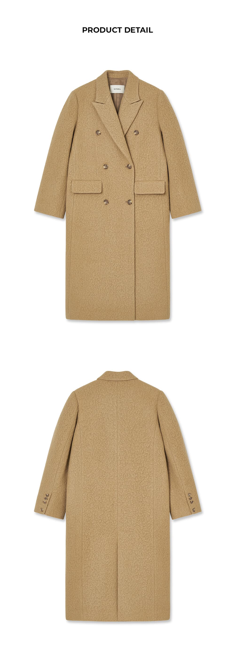 [renewal] Hairy wool double coat - Camel — vue 8