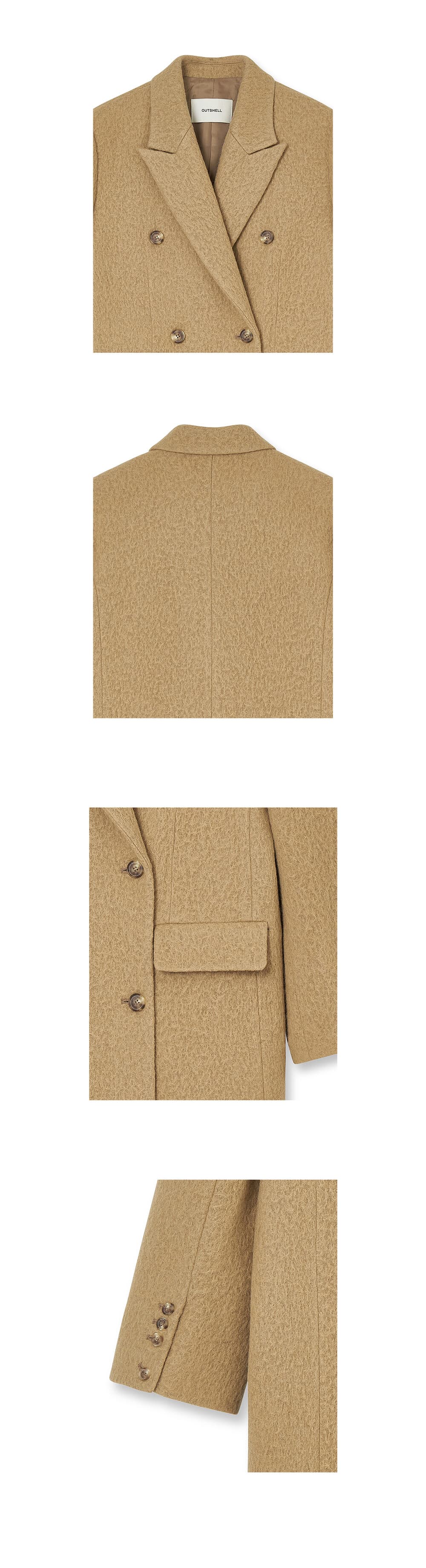[renewal] Hairy wool double coat - Camel — vue 9