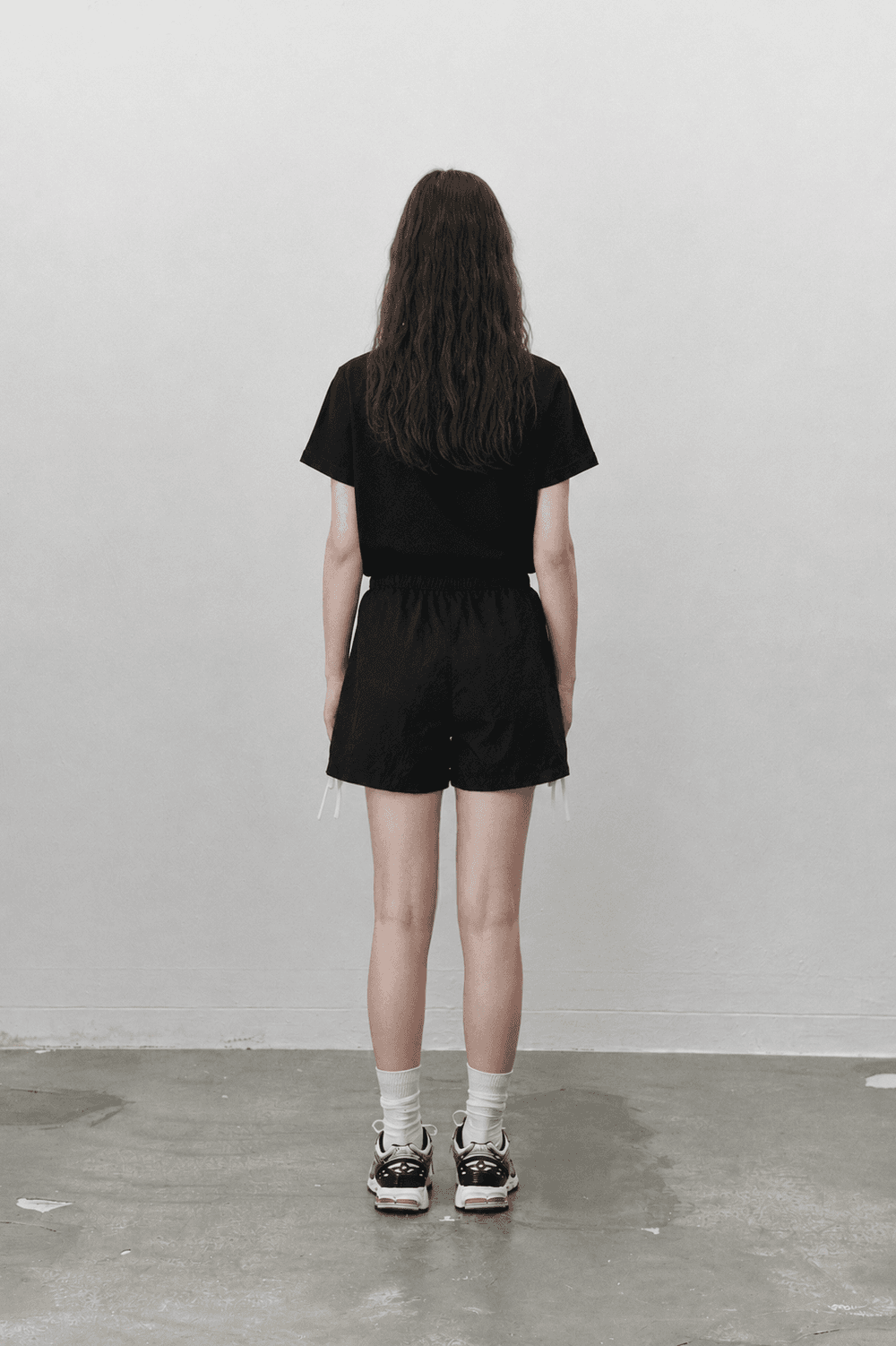 Ribbon nylon shorts - Black — vue 5