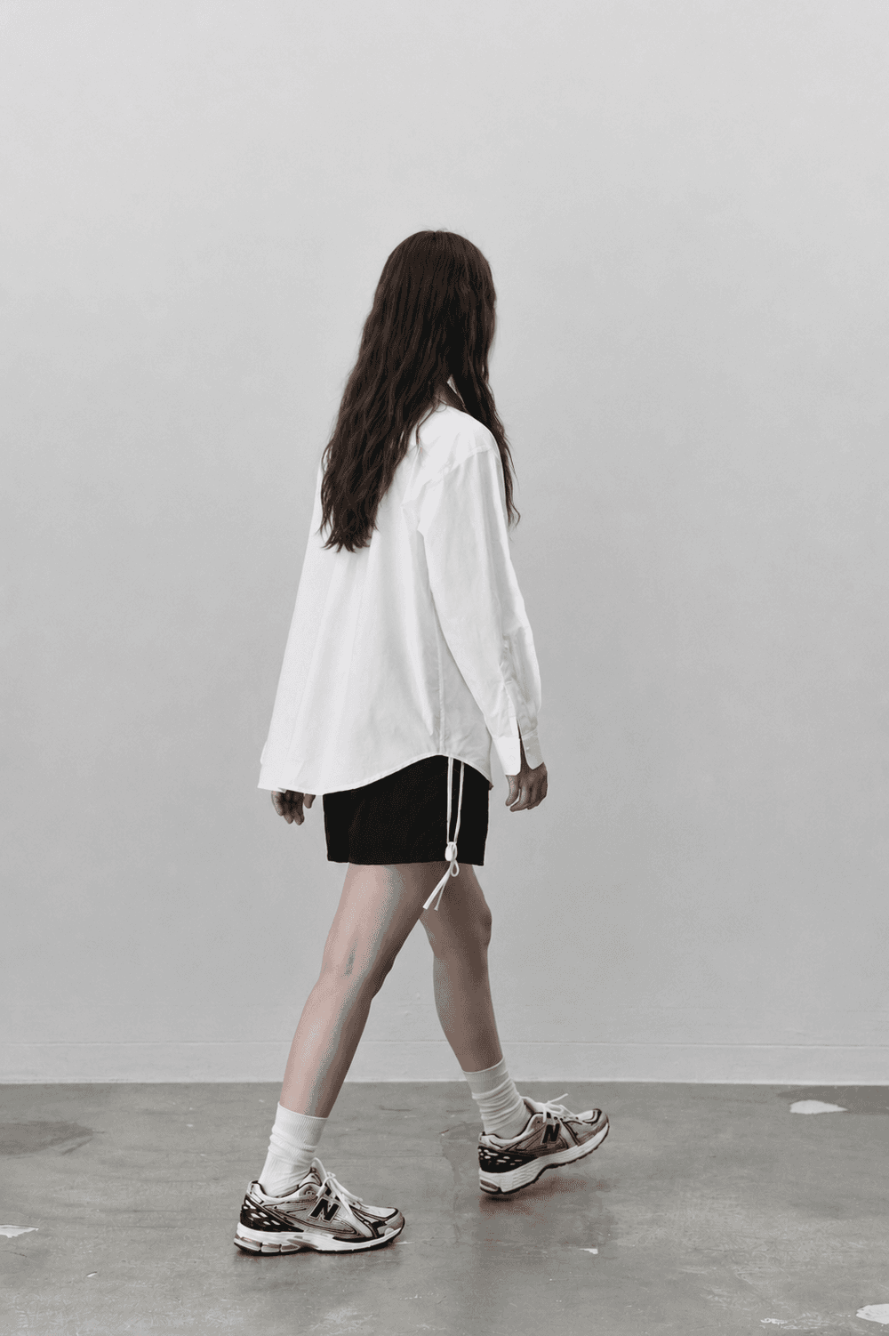 Ribbon nylon shorts - Black — vue 7