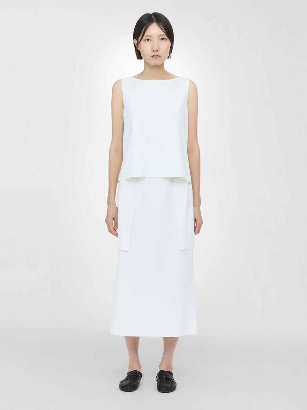 Unbalanced Module Skirt (White) — vue 2