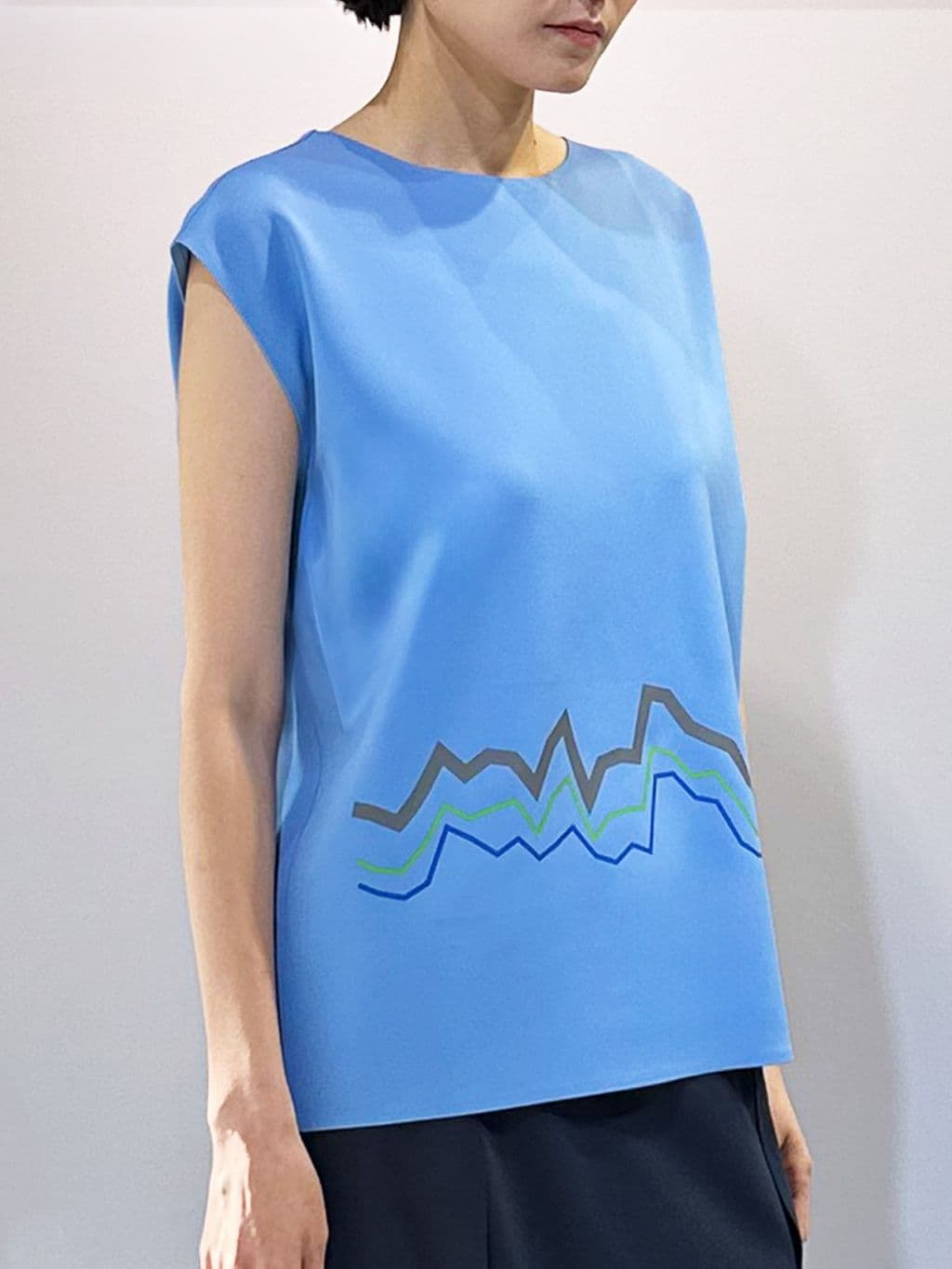 Climate Bottom Graphic Sleeveless (Blue) — vue 2