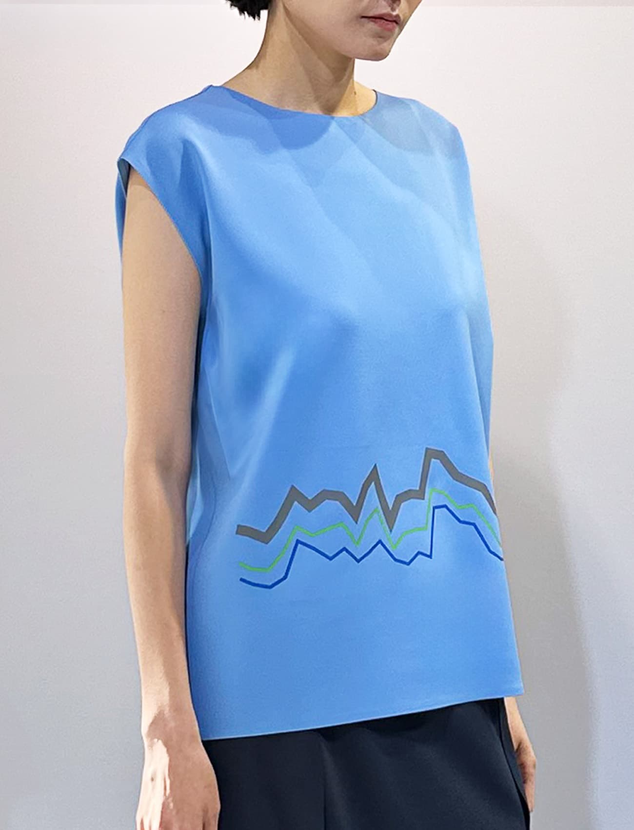 Climate Bottom Graphic Sleeveless (Blue)
