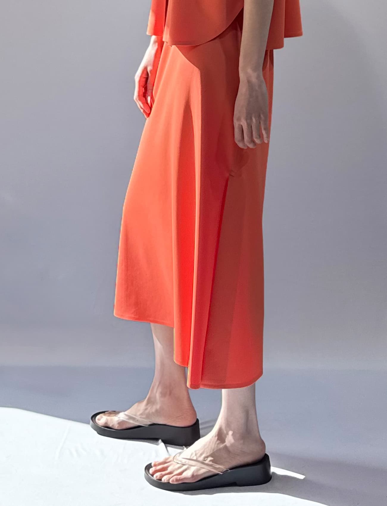 Open Long Skirt (Orange)