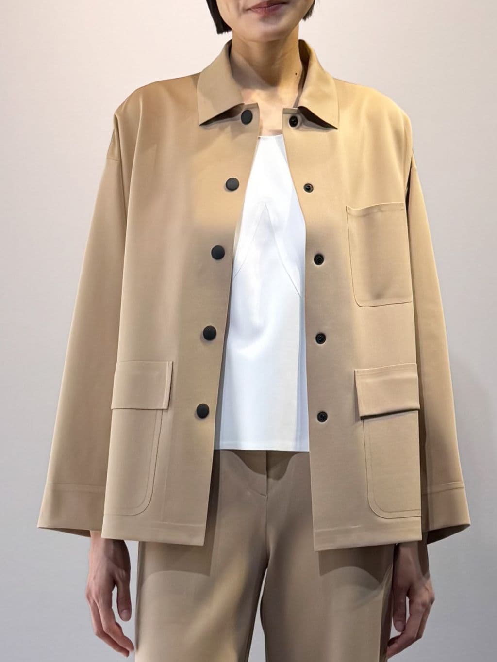 Formal Basic Safari Jacket (Beige) — vue 2
