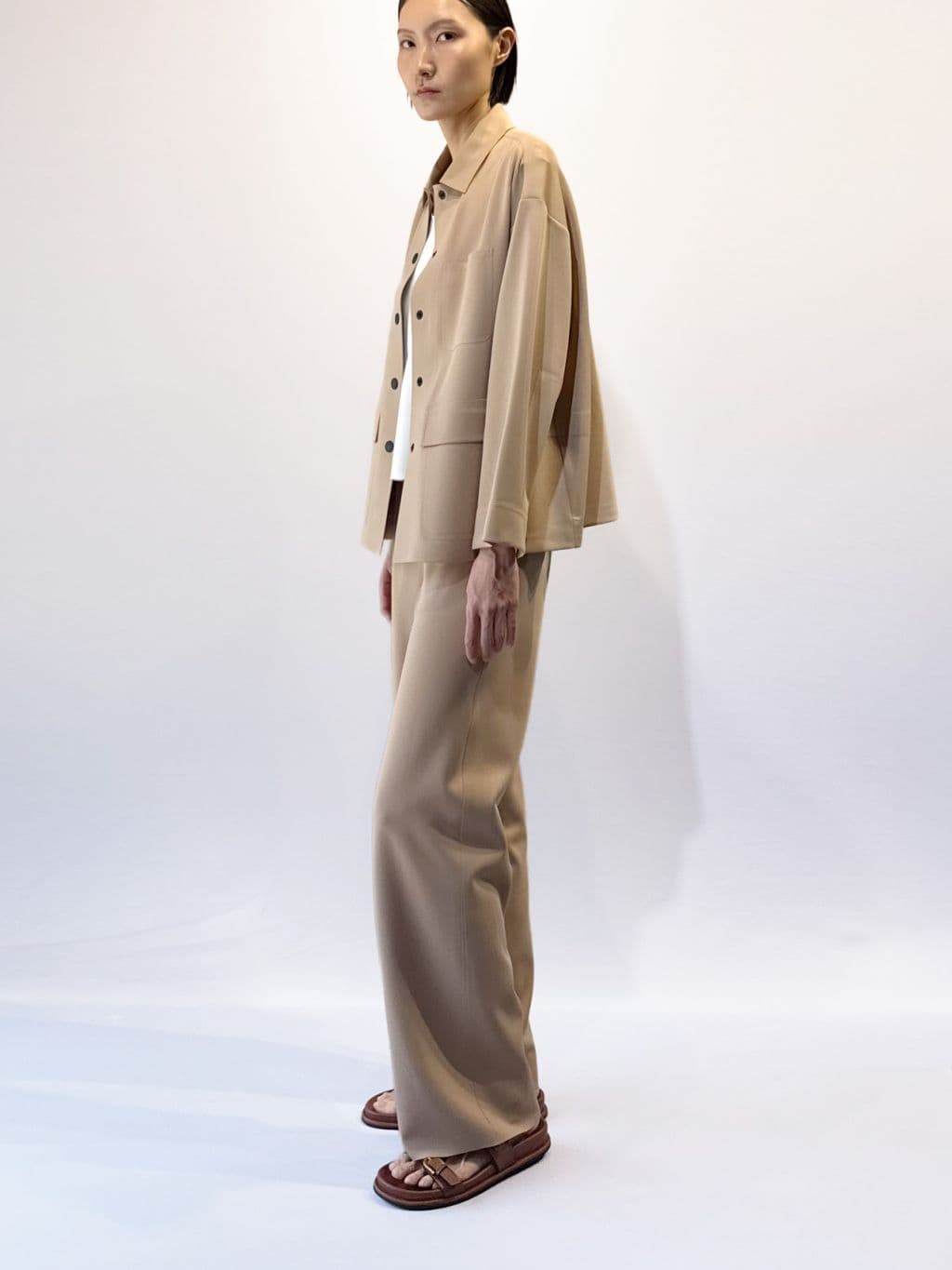 Formal Basic Safari Jacket (Beige) — vue 3