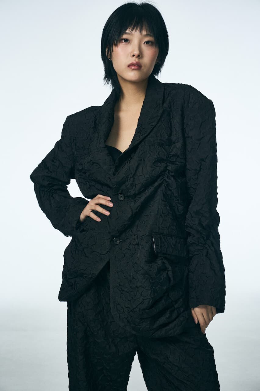 Shirring Raindrop Jacket (Black)