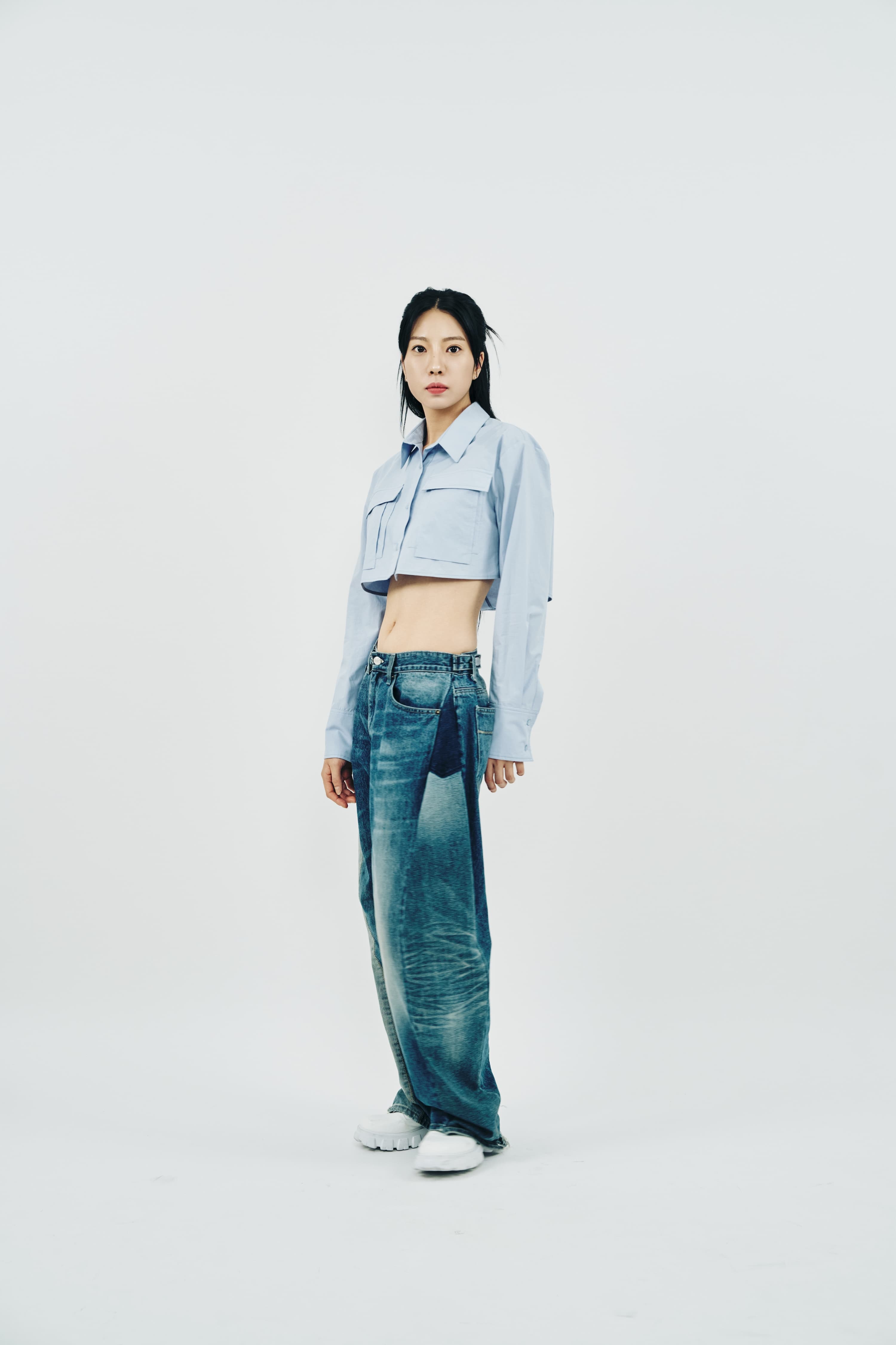 Pocket Crop Shirt (Blue) — vue 2