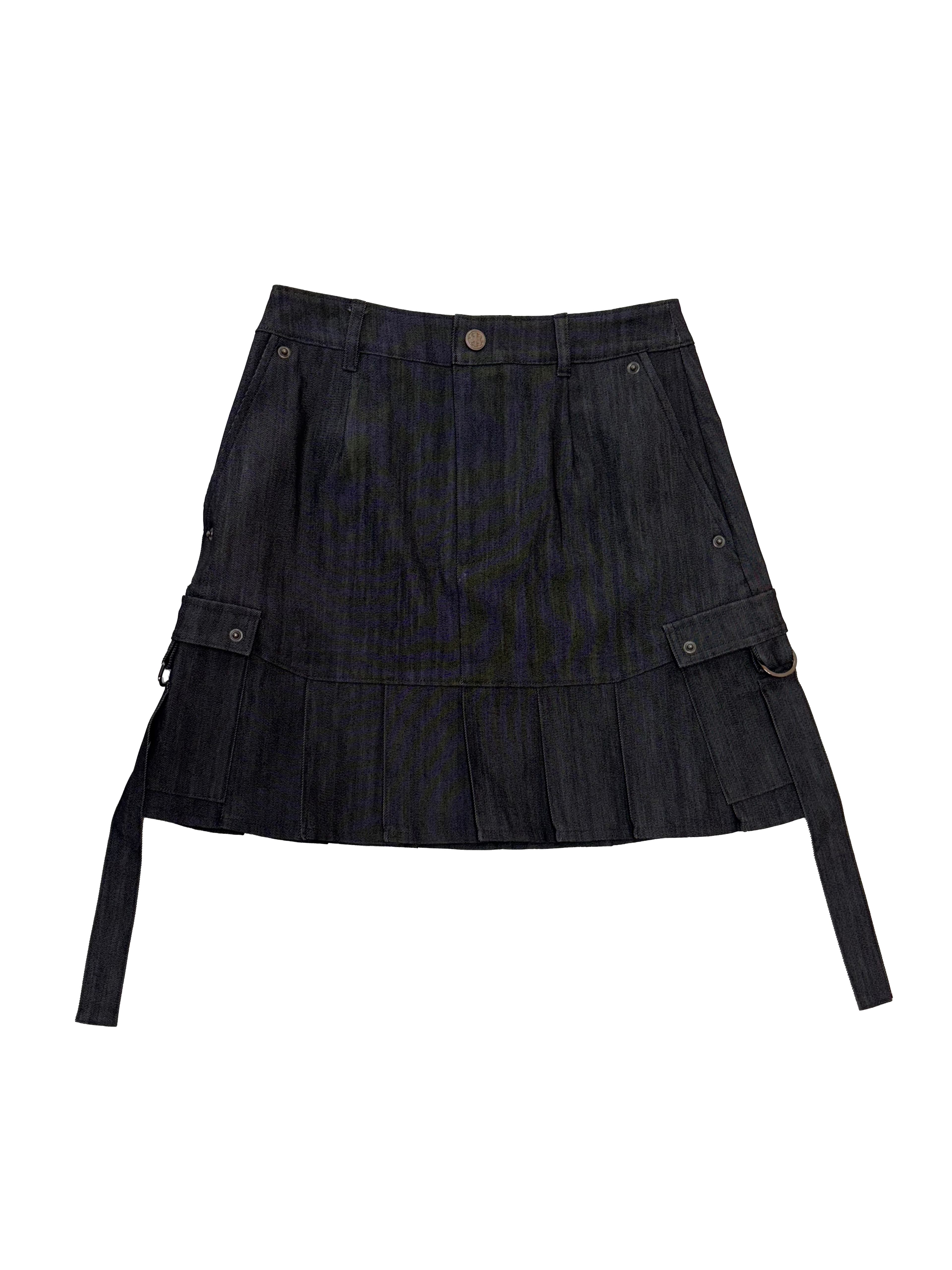 Denim Pleats Skirt — vue 2