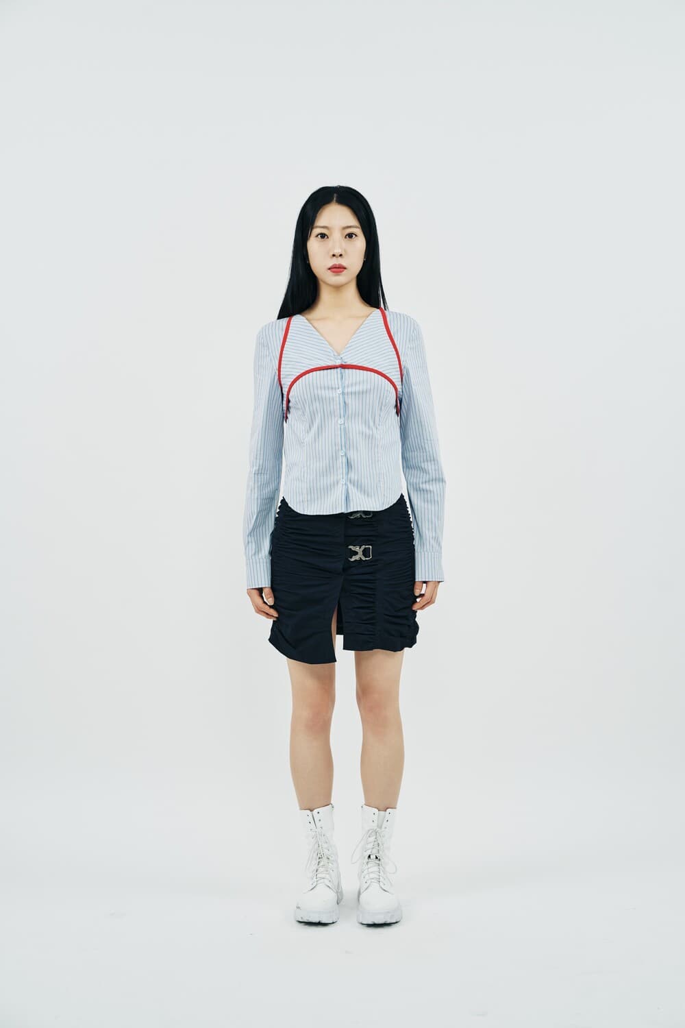 Unbalance Buckle Skirt — vue 4