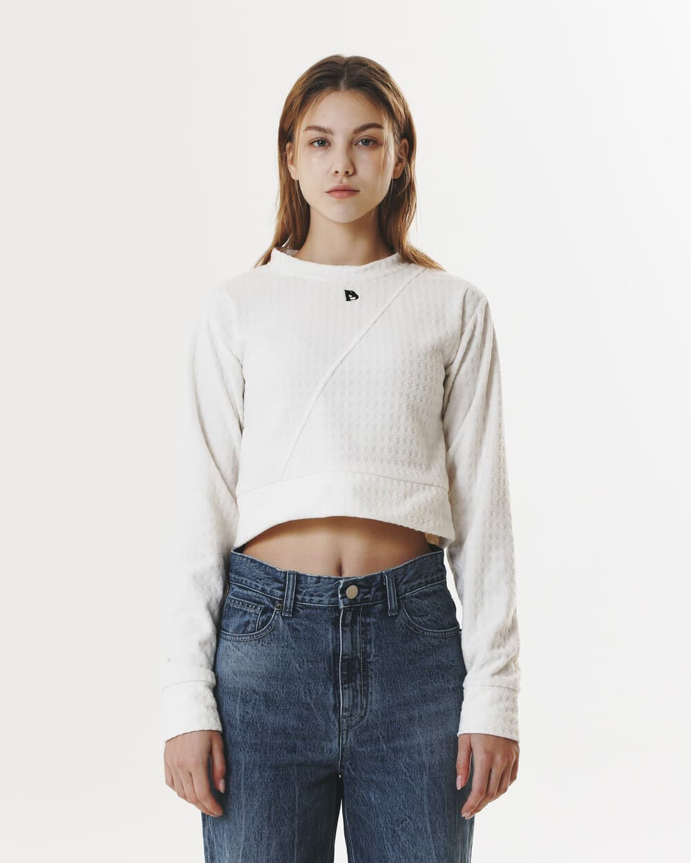 Polar Fleece Logo Crop T-Shirt