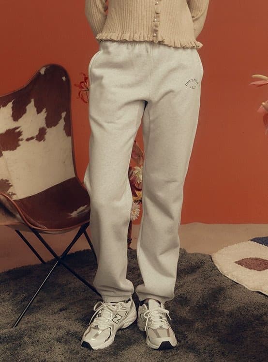 Fluff Print Sweatpants in L/Grey