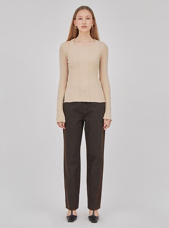 Vintage Dyeing Pants in Brown