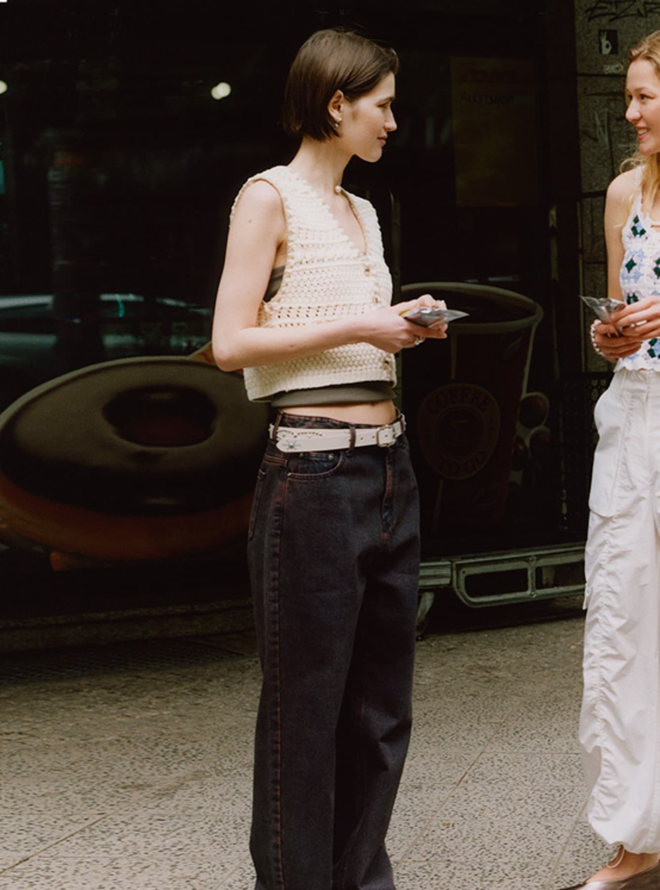 Vintage Dyeing Pants in Purple — vue 1