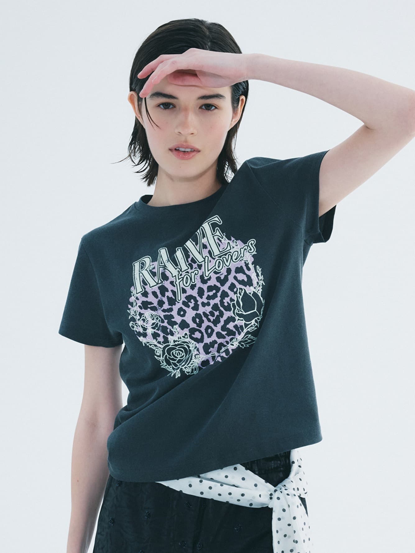 Love Leopard Graphic T-shirt