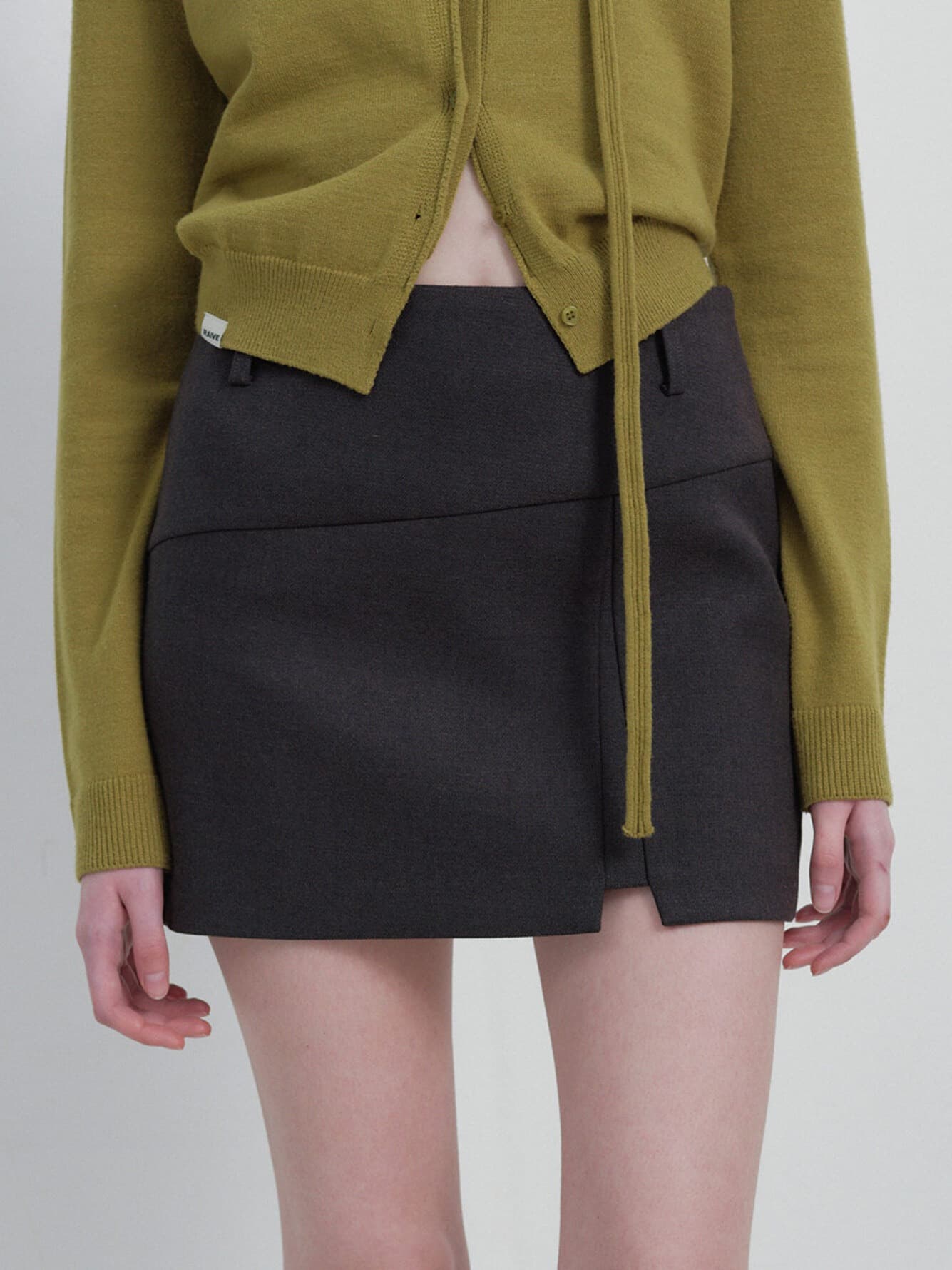 Slit Detail Mini Skirt