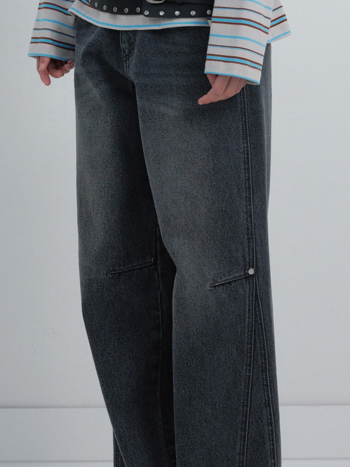 Rivet Point Denim Pants