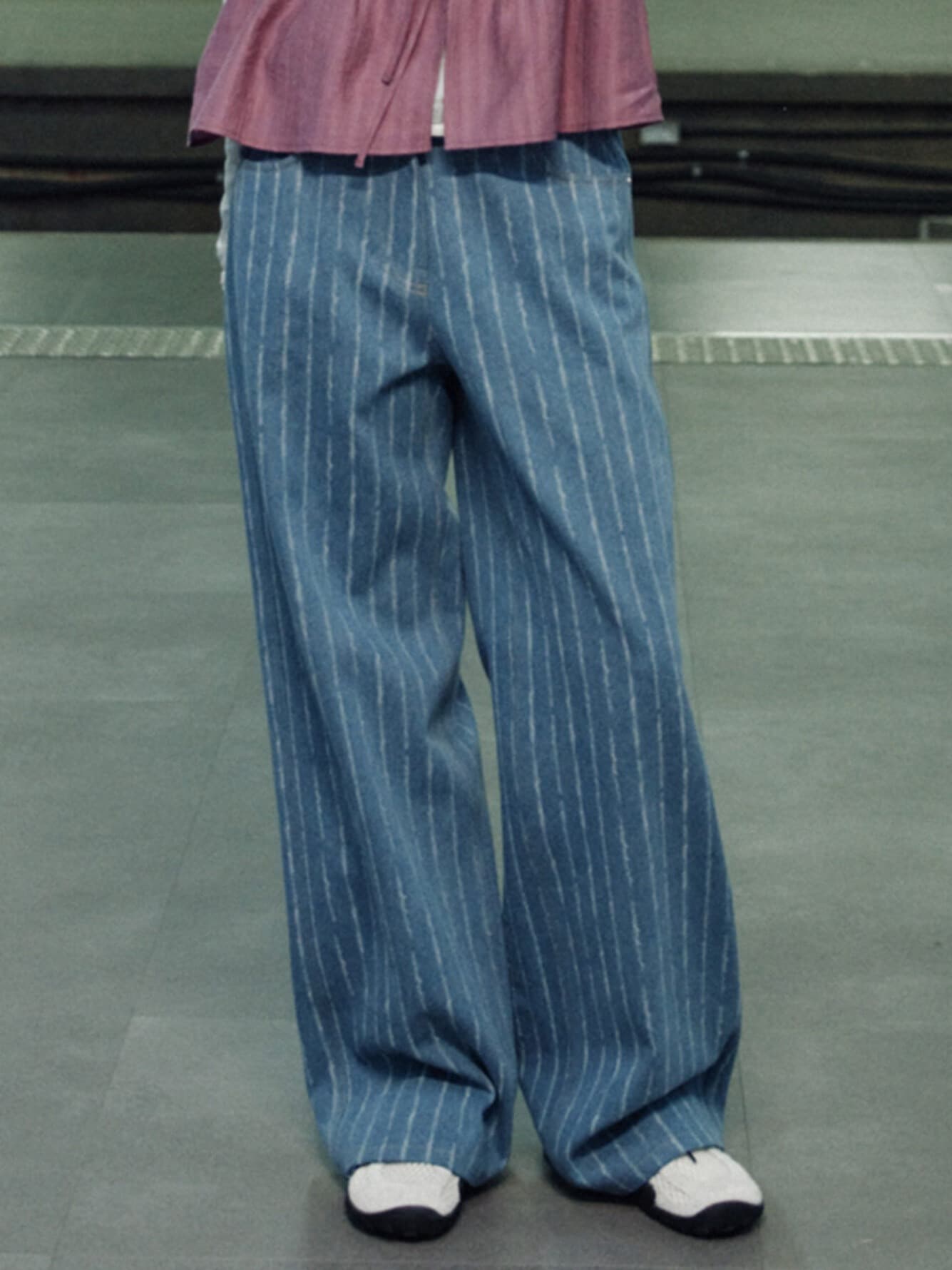 Denim-like Wide Pants