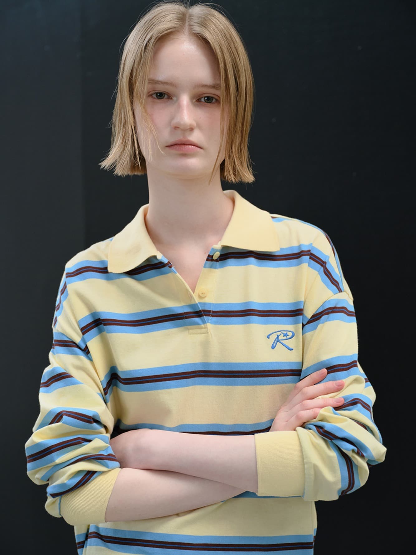 Striped Oversized Polo T-shirts