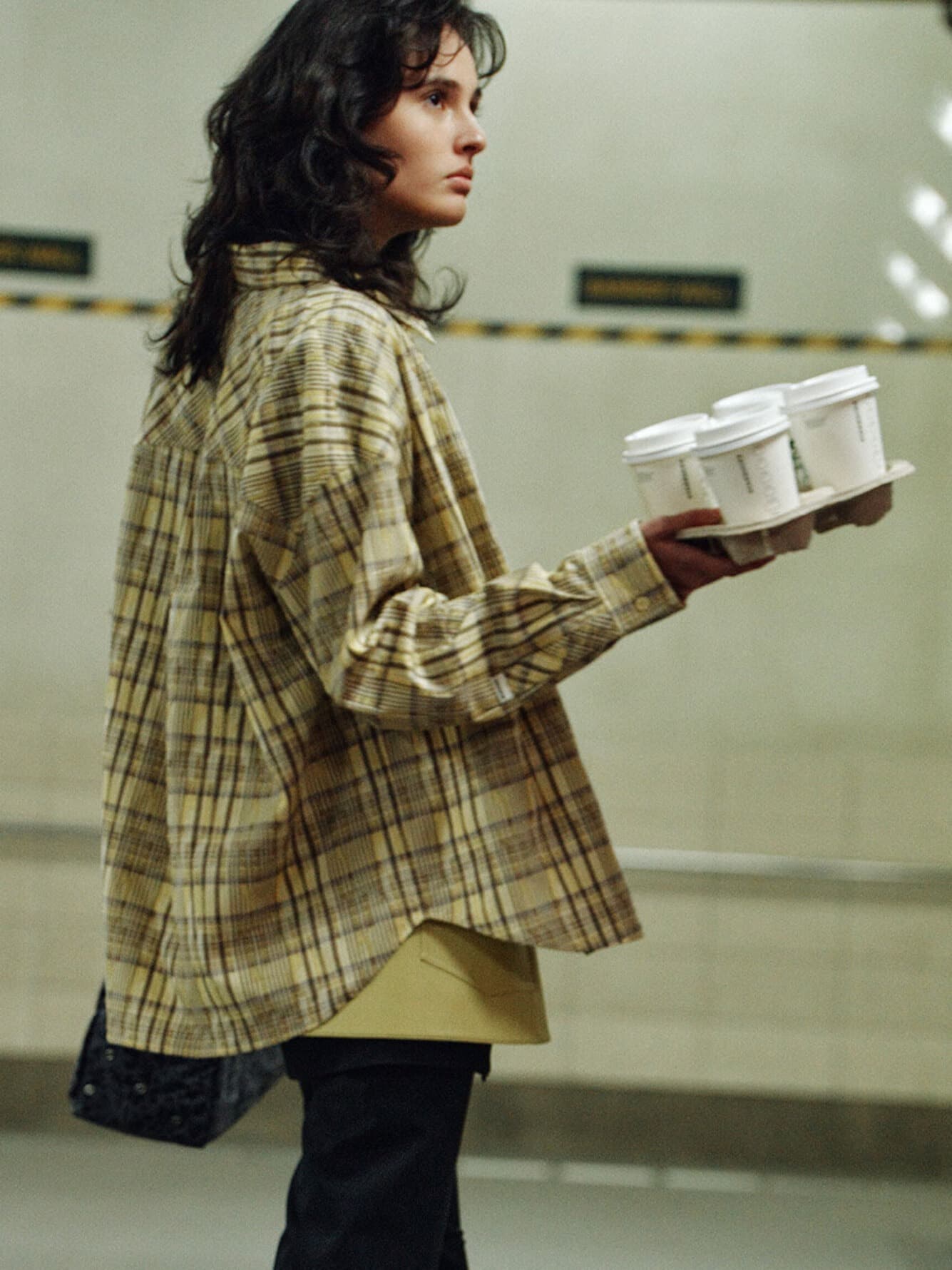 Oversized Check Texture Shirts — vue 1