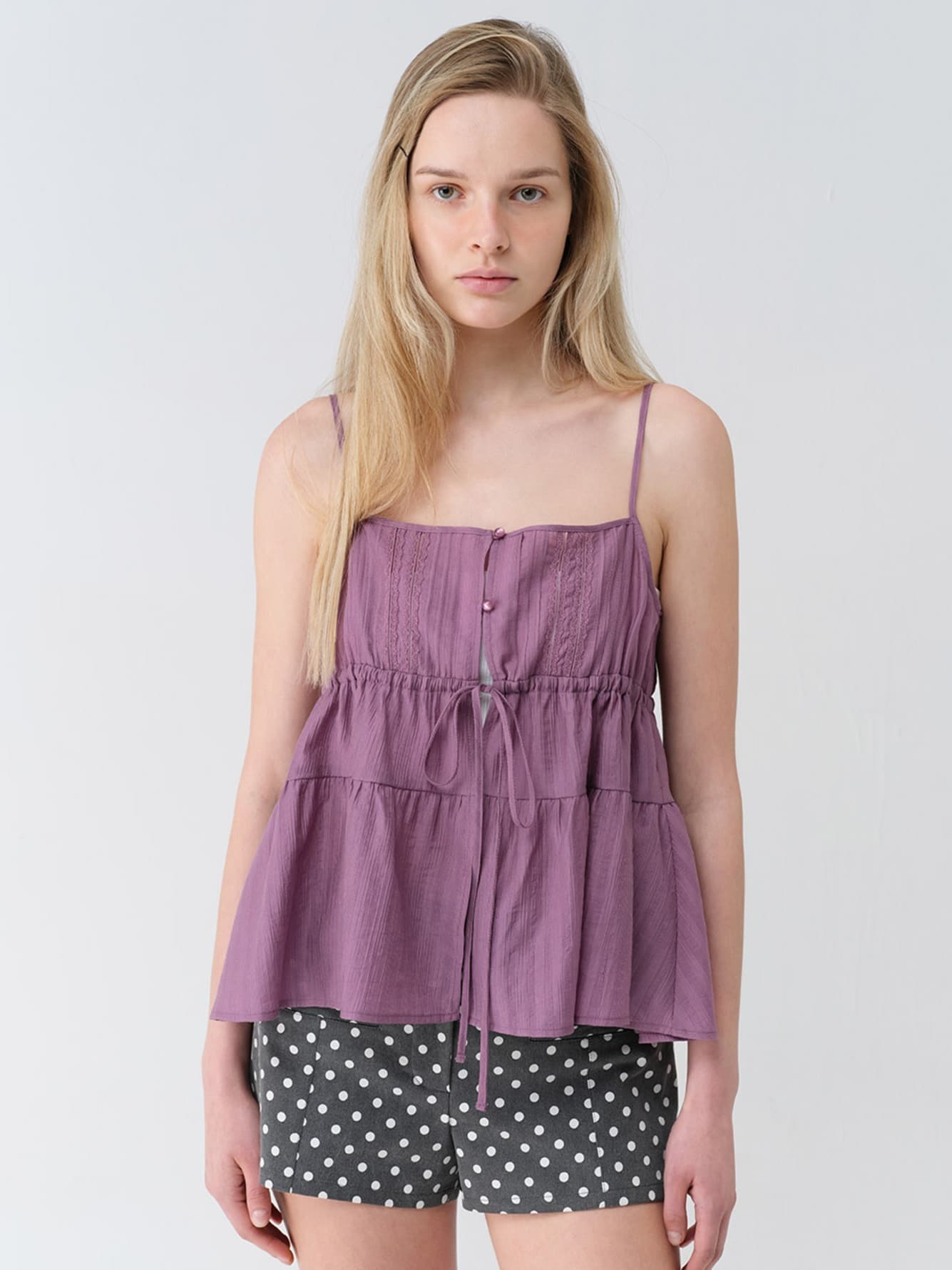 Pintuck Lace Bustier Blouse — vue 1