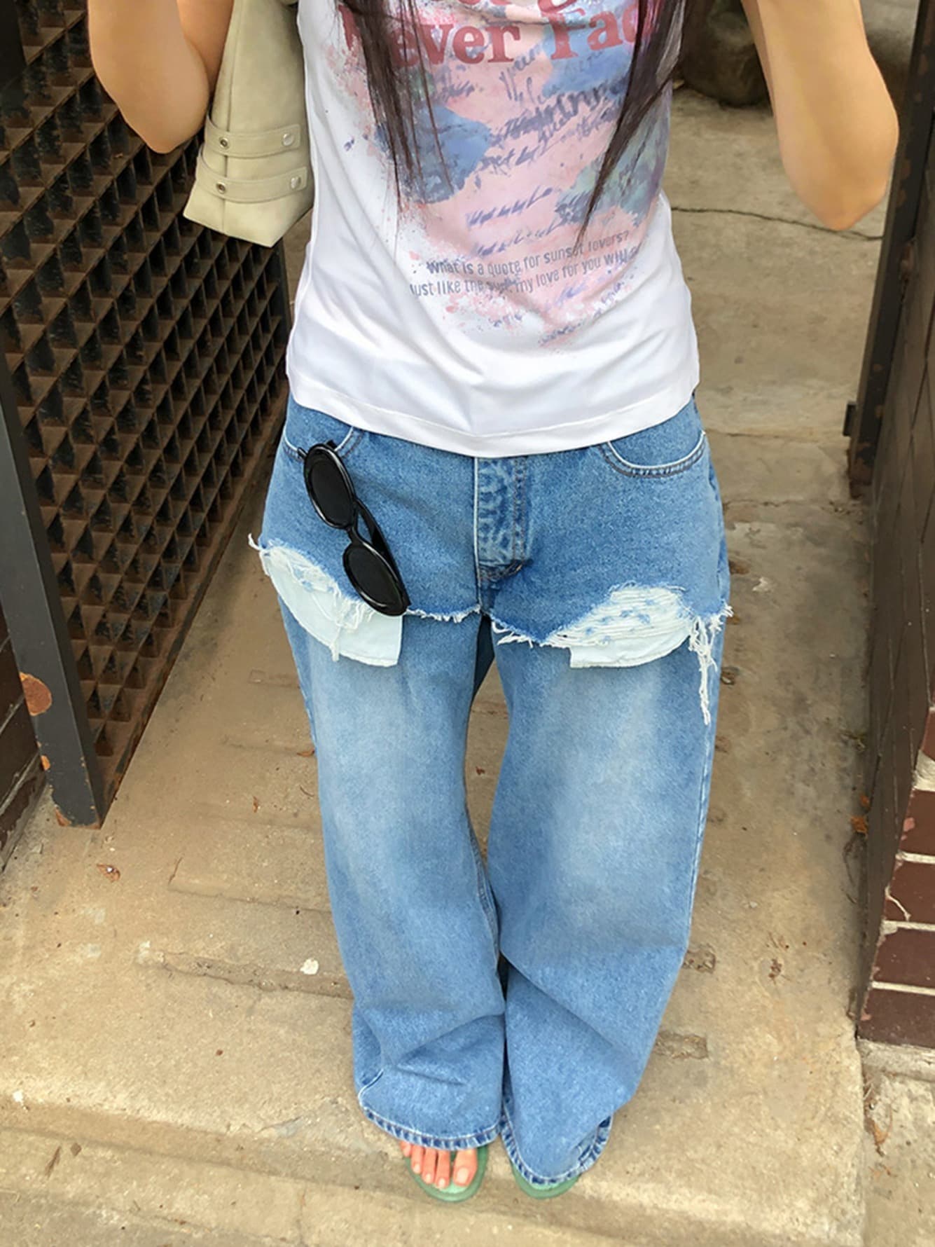 Cutting Detail Denim