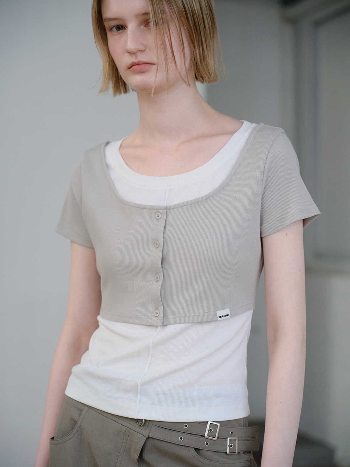 Layered Button-up Top