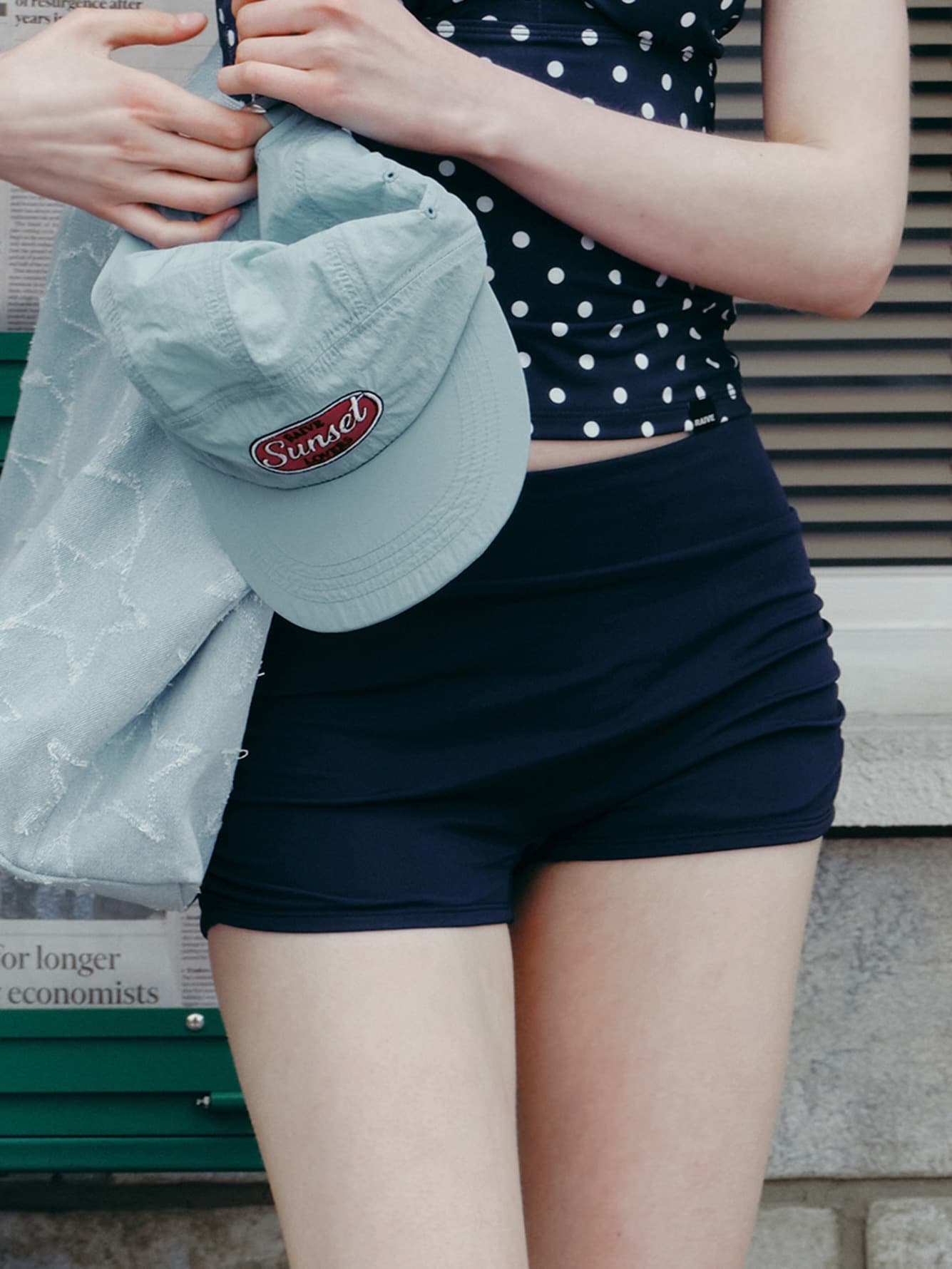 Shirring Swimwear Short Pants