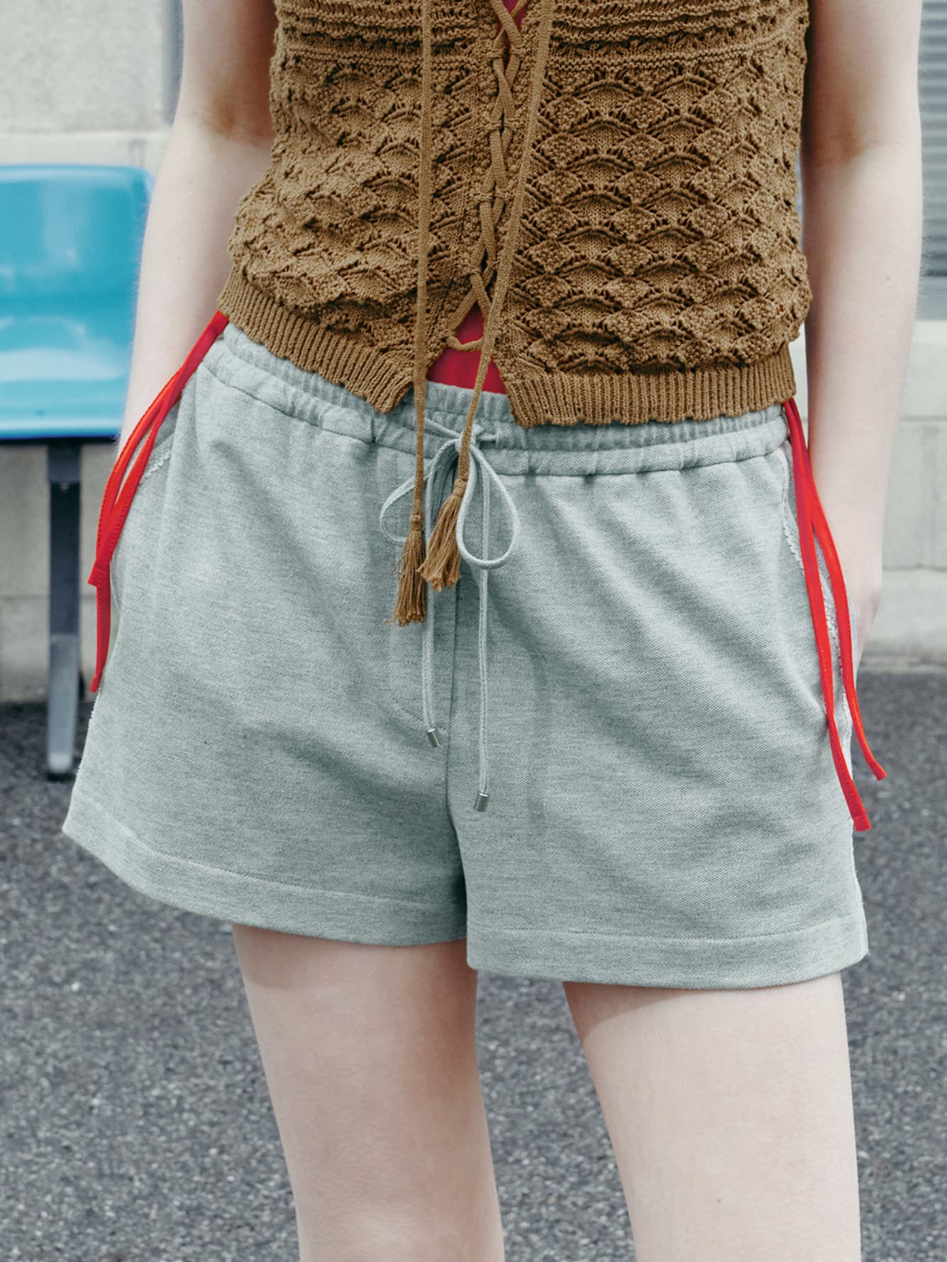 Lace Detail Track Shorts — vue 2