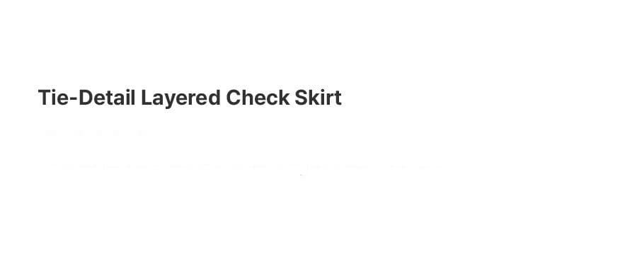 Tie-Detail Layered Check Skirt — vue 8